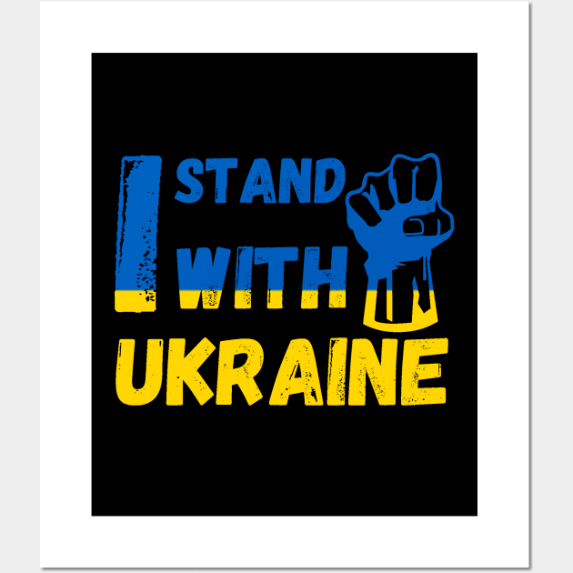 I stand with Ukraine support Ukraine Wall Art by Starlight Tales